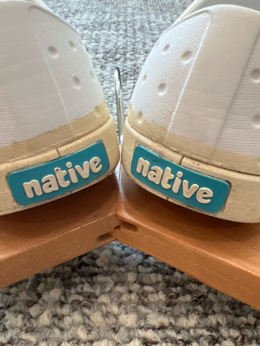 Native Kids Water Shoes in White and Cream - Picture 2 of 5